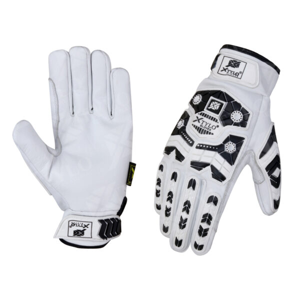 Premium Goat skin Leather Gloves, Heavy duty TPR protection Gloves